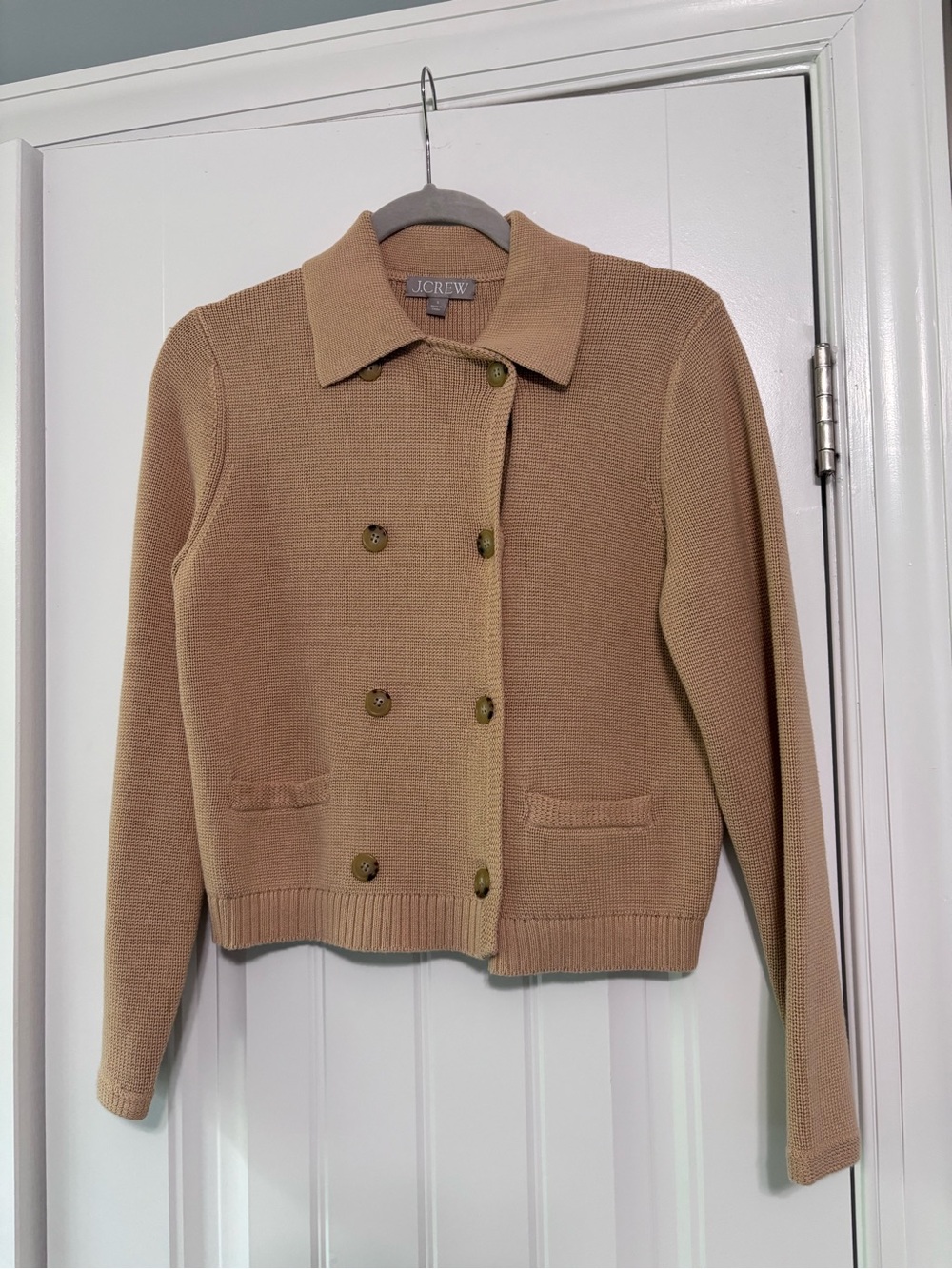 J. Crew 109% Cotton double-breasted sweater
